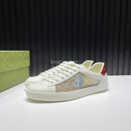 Gucci White Mesh Cowhide Casual Sneakers For Men And Women