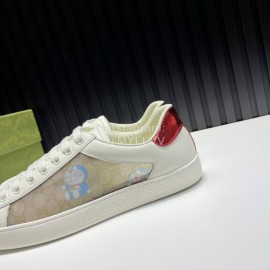 Gucci White Mesh Cowhide Casual Sneakers For Men And Women