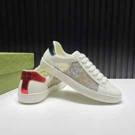 Gucci White Mesh Cowhide Casual Sneakers For Men And Women