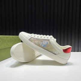 Gucci White Mesh Cowhide Casual Sneakers For Men And Women