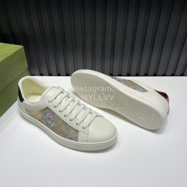 Gucci White Mesh Cowhide Casual Sneakers For Men And Women