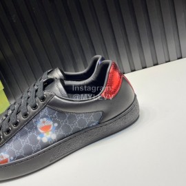 Gucci Black Mesh Cowhide Casual Sneakers For Men And Women