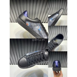 Gucci Black Mesh Cowhide Casual Sneakers For Men And Women