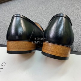 Gucci Woven Cowhide Casual Loafers For Men Black