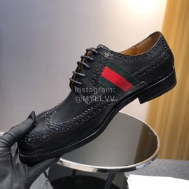 Gucci Calf Leather Lace Up Business Shoes For Men Black