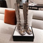 Gucci Autumn Winter Leather High Heeled Long Boots For Women