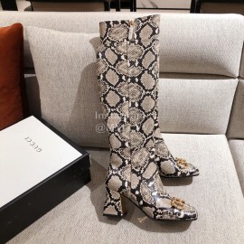 Gucci Autumn Winter Leather High Heeled Long Boots For Women