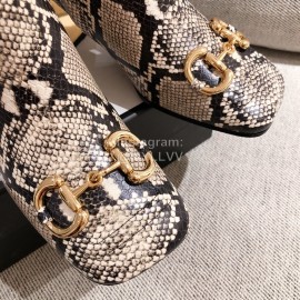 Gucci Autumn Winter Leather High Heeled Short Boots For Women