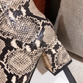 Gucci Autumn Winter Leather High Heeled Short Boots For Women