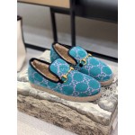 Gucci Autumn Winter Warm Casual Shoes For Women Blue