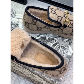 Gucci Autumn Winter Warm Casual Shoes For Women Coffee