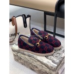 Gucci Autumn Winter Warm Casual Shoes For Women Dark Blue
