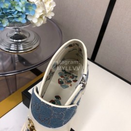 Gucci Autumn Winter New Zipper Side High Top Shoes Blue