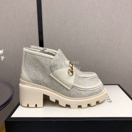 Gucci Autumn Winter New Zipper Side High Top Shoes Gray