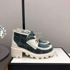 Gucci Autumn Winter New Zipper Side High Top Shoes Green