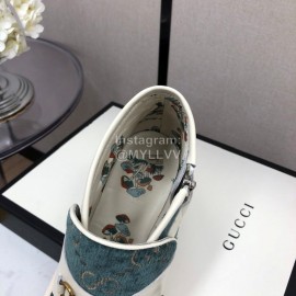 Gucci Autumn Winter New Zipper Side High Top Shoes Green