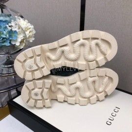 Gucci Autumn Winter New Zipper Side High Top Shoes Green