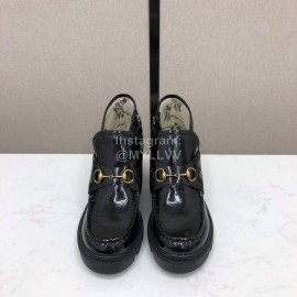 Gucci Autumn Winter New Zipper Side High Top Shoes Black