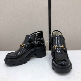 Gucci Autumn Winter New Zipper Side High Top Shoes Black