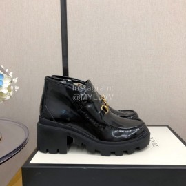 Gucci Autumn Winter New Zipper Side High Top Shoes Black