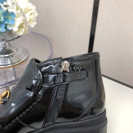 Gucci Autumn Winter New Zipper Side High Top Shoes Black