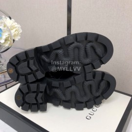 Gucci Autumn Winter New Zipper Side High Top Shoes Black