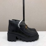 Gucci Autumn Winter Black New Zipper Side High Top Shoes 