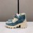 Gucci Autumn Winter Blue New Zipper Side High Top Shoes 