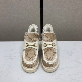 Gucci Autumn Winter Coffee New Zipper Side High Top Shoes 