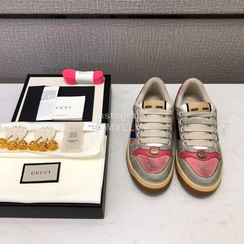 Gucci Classic Calf Leather Couple Casual Shoes