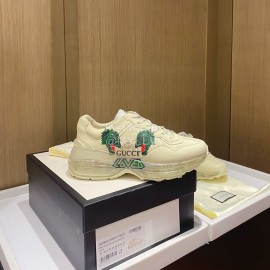 Gucci Calf Thick Sole Air Cushion Couple Sneakers