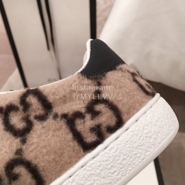 Gucci Classic Soft Sheepskin Casual Shoes For Men And Women Coffee