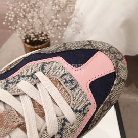 Gucci Classic Printed Thick Soles Sneakers For Women Pink