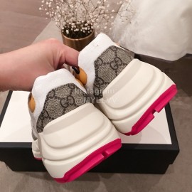 Gucci Classic Printed Thick Soles Sneakers For Women Brown