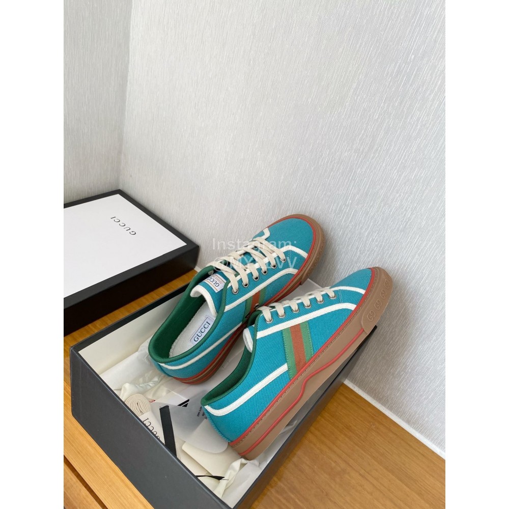 Gucci 1978 × Disney Series Canvas Shoes For Men And Women Blue