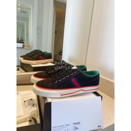 Gucci 1980 × Disney Series Canvas Shoes For Men And Women Dark Blue