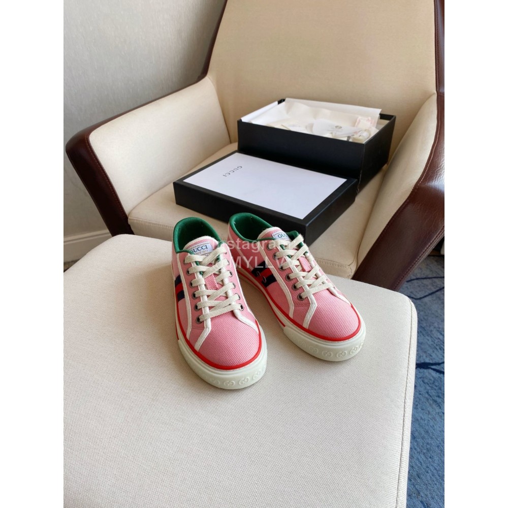 Gucci 1983 × Disney Series Pink Canvas Shoes For Men And Women