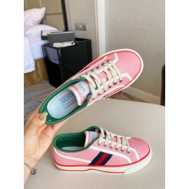 Gucci 1983 × Disney Series Pink Canvas Shoes For Men And Women