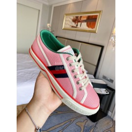 Gucci 1983 × Disney Series Pink Canvas Shoes For Men And Women