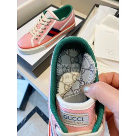 Gucci 1983 × Disney Series Pink Canvas Shoes For Men And Women
