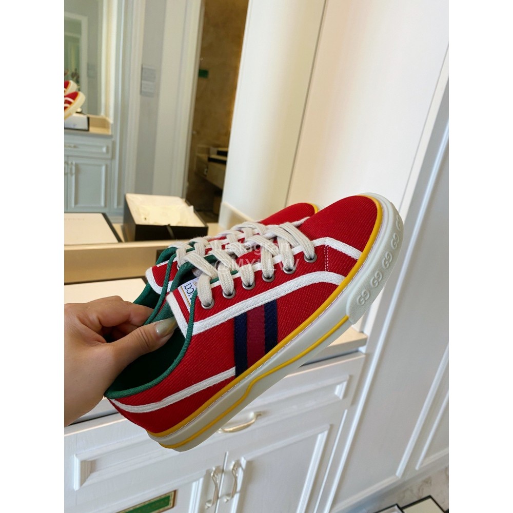 Gucci 1984 × Disney Series Red Canvas Shoes For Men And Women