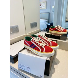 Gucci 1984 × Disney Series Red Canvas Shoes For Men And Women