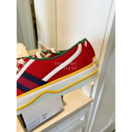 Gucci 1984 × Disney Series Red Canvas Shoes For Men And Women