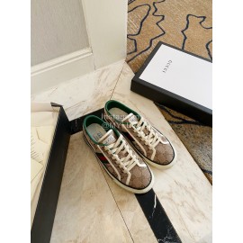 Gucci 1987 × Disney Series Coffee Canvas Shoes For Men And Women