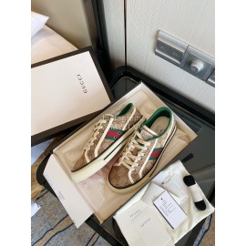 Gucci 1987 × Disney Series Coffee Canvas Shoes For Men And Women