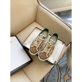 Gucci 1987 × Disney Series Coffee Canvas Shoes For Men And Women