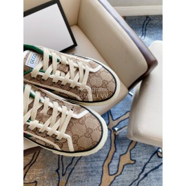 Gucci 1987 × Disney Series Coffee Canvas Shoes For Men And Women