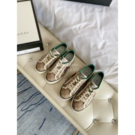 Gucci 1987 × Disney Series Coffee Canvas Shoes For Men And Women
