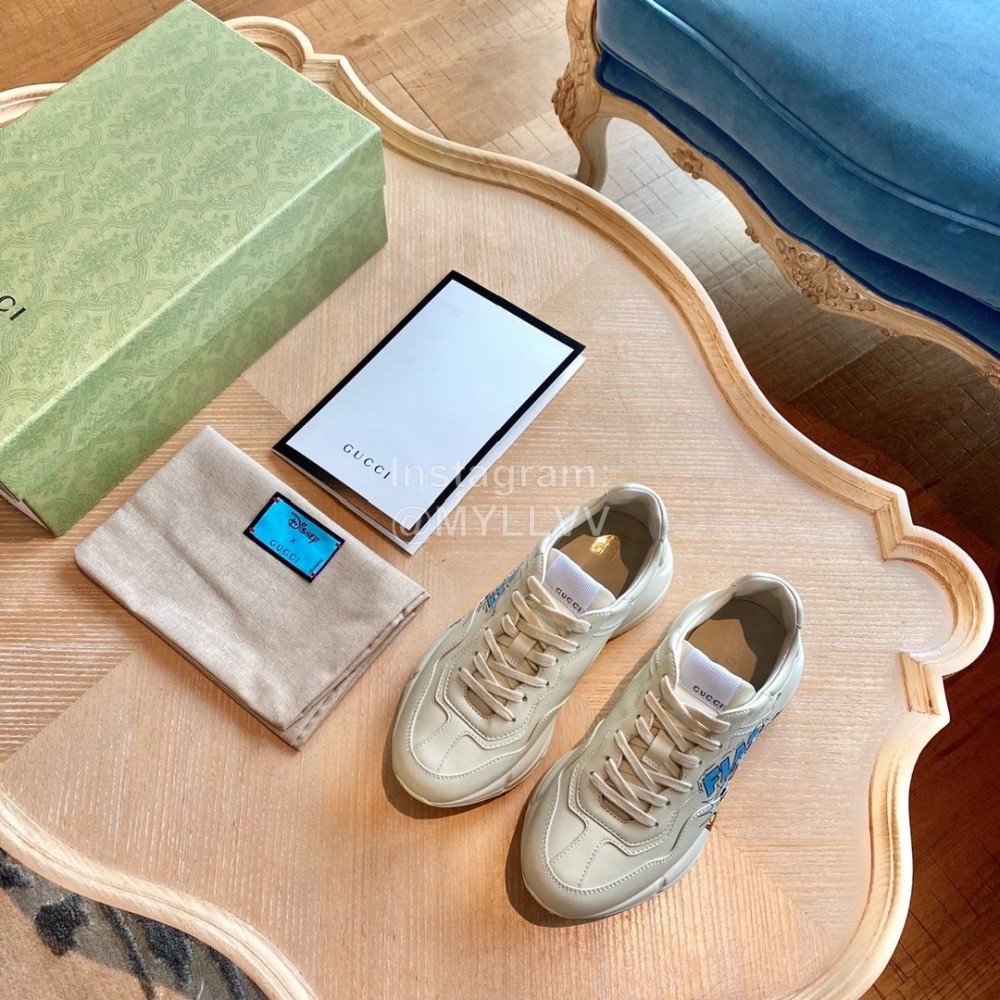 Gucci Classic Rhyton Printed Sneakers For Men And Women