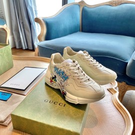 Gucci Classic Rhyton Printed Sneakers For Men And Women